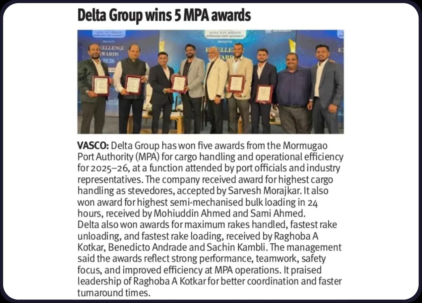 Group Delta Recognition 27